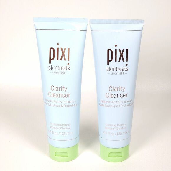 2 Pixi Skintreats Clarity Cleanser Salicylic Acid & Probiotics 4.6 Fl Oz NEW - Picture 1 of 3